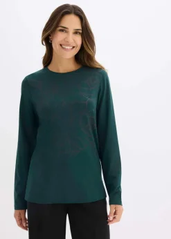 Langarmshirt mit Rosendruck