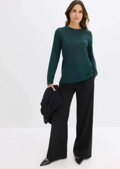 Langarmshirt mit Rosendruck