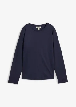 Langarmshirt mit Seidenanteil