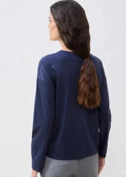 Langarmshirt mit Seidenanteil