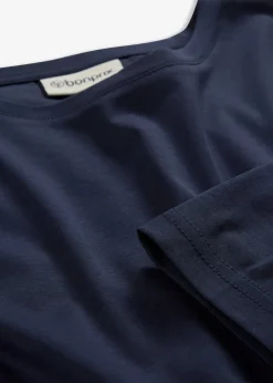 Langarmshirt mit Seidenanteil