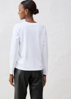 Langarmshirt mit Seidenanteil