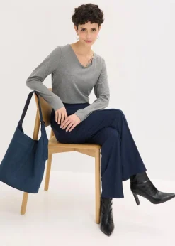 Langarmshirt mit Ösen