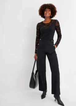 Langarmshirt mit Spitze