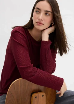 Langarmshirt mit Struktureffekt