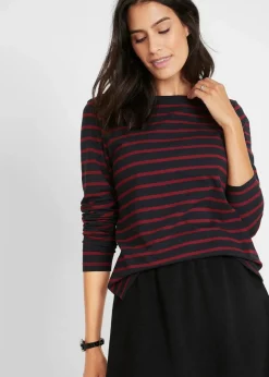 Langarmshirt mit U-Boot-Ausschnitt (2er Pack)