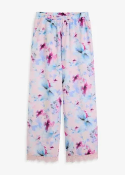 Lange Pyjamahose aus glänzendem Satin