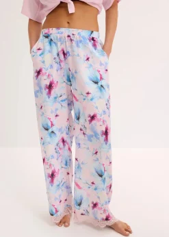 Lange Pyjamahose aus glänzendem Satin