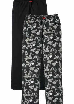 Lange Pyjamahose aus reiner Bio-Baumwolle (2er Pack)