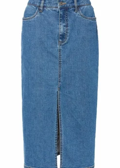 Langer Jeansrock mit Schlitz aus Positive Denim #1 Fabric