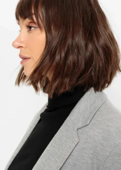 Langer Jersey-Blazer mit Taschen