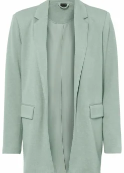 Langer Jersey-Blazer mit Taschen