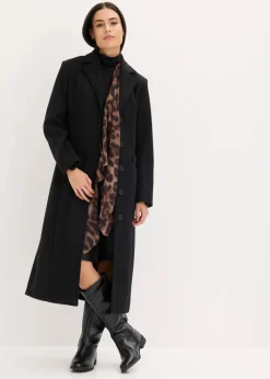 Langer Mantel in Wolloptik