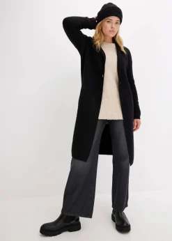 Langer Strickmantel im Loose Fit