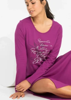 Langes Nachthemd aus reiner Bio-Baumwolle