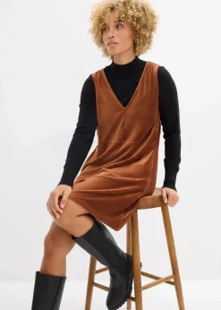 Latzkleid aus Jerseycord