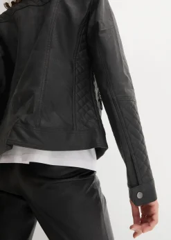 Lederimitat Biker-Jacke