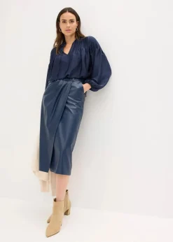 Lederimitat Midi-Wickelrock