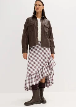 Lederimitat-Hemd in Used-Optik