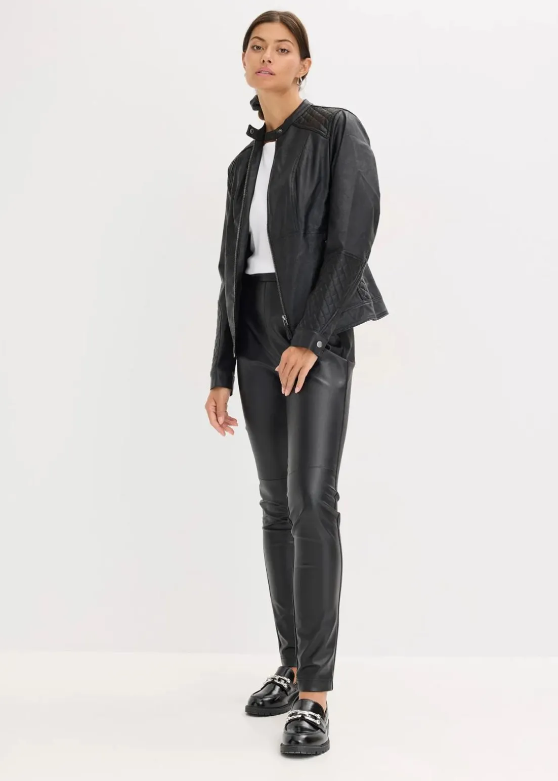 Lederimitat-Hose im Punto di Roma Mix