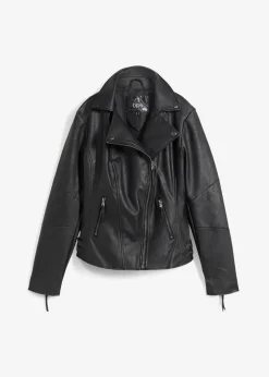 Lederimitat-Jacke aus reiner Viskose