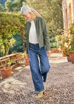 Lederimitat-Jacke aus reiner Viskose