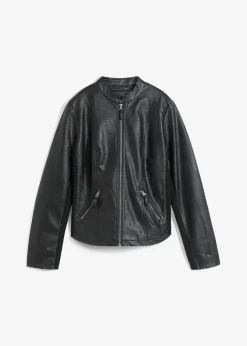 Lederimitat-Jacke aus reiner Viskose