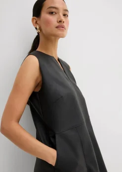 Lederimitat-Kleid