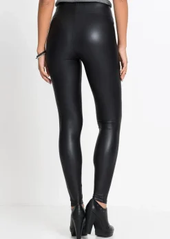 Lederimitat-Leggings mit Beschichtung