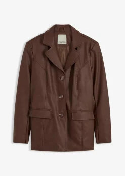 Lederimitat-Longblazer