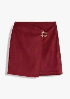 Lederimitat-Rock in Wickeloptik