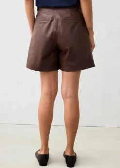 Leder-Shorts aus Lammnappa