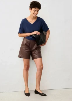 Leder-Shorts aus Lammnappa