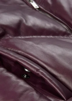 Leder-Steppjacke aus Lammnappa