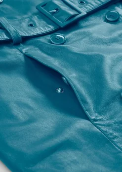 Leder-Trenchcoat aus Lammnappa