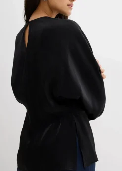 Leicht glänzendes Blusenshirt aus Viskose-Mix