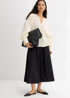 Leicht glänzendes Blusenshirt aus Viskose-Mix