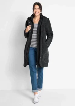 leicht wattierter Kurzmantel mit Kapuze