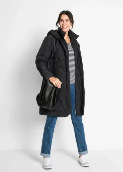 leicht wattierter Kurzmantel mit Kapuze