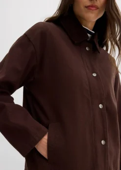 leichte Twill-Jacke mit Cordkragen