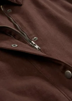 leichte Twill-Jacke mit Cordkragen