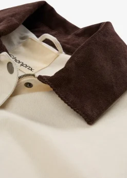 leichte Twill-Jacke mit Cordkragen