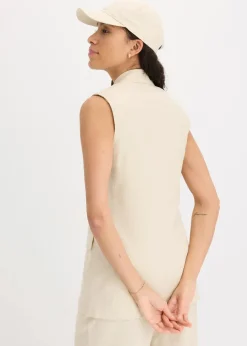 Leinen-Blazer ohne Arm