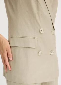 Leinen-Blazer ohne Arm