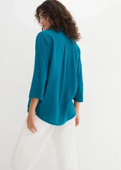 Leinen-Bluse, 3/4-Arm