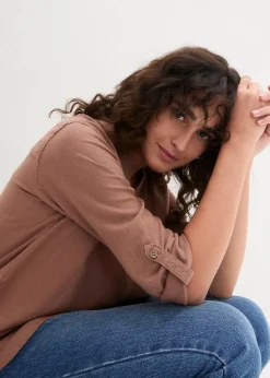 Leinen-Bluse, 3/4-Arm