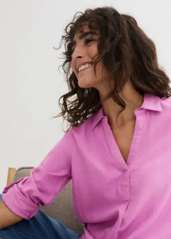 Leinen-Bluse, 3/4-Arm