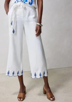 Leinen-Culotte mit Gürtel (2 tlg. Set)