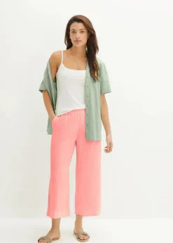 Leinen-Culotte, wadenlang