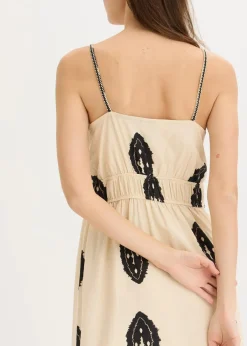 Leinen-Maxikleid aus luftigem Leinen-Mix